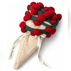 NIB Crocheted Rose Blanket - Baby, Throw, Lap Blanket 32 Roses